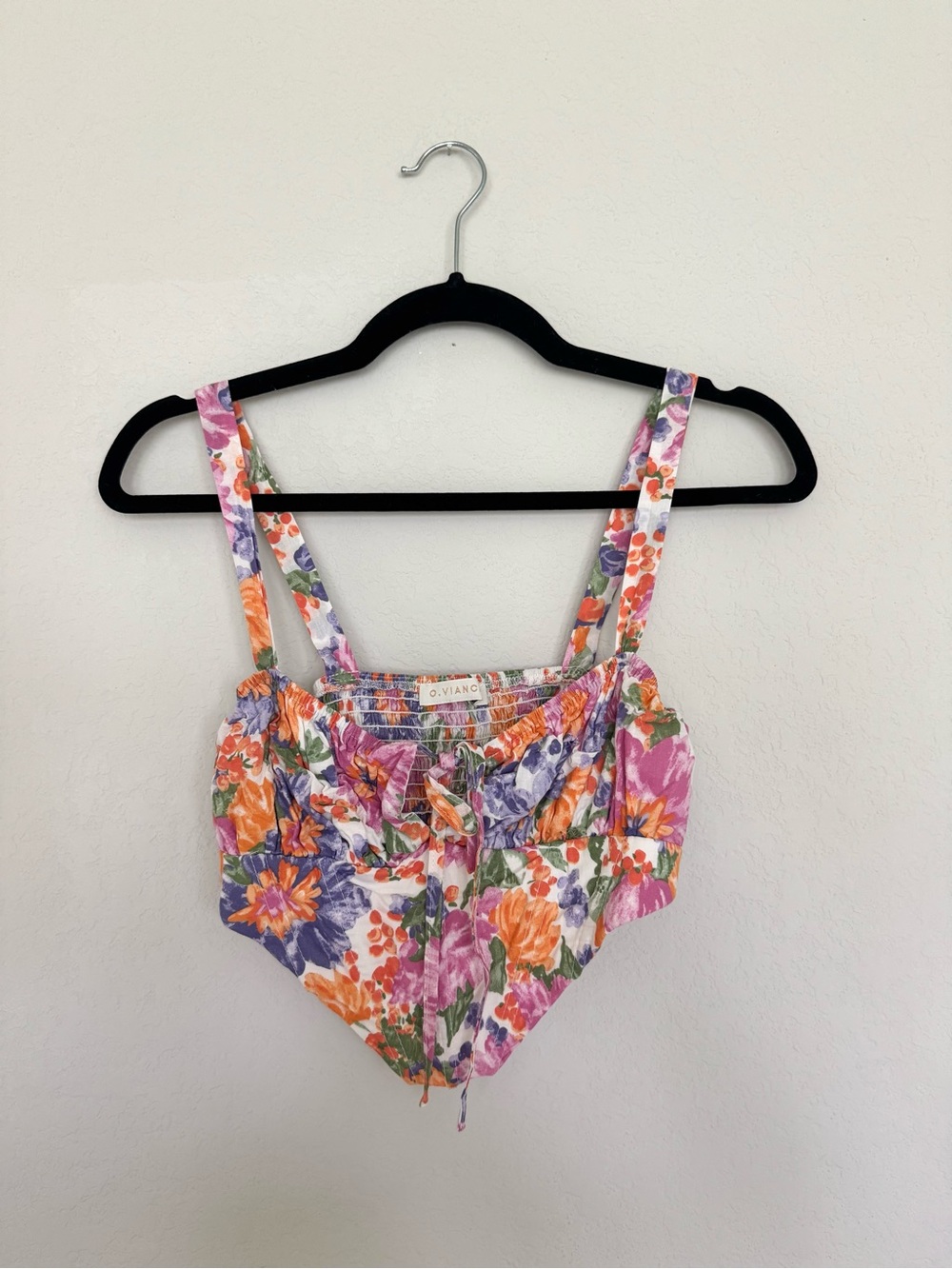 Floral Corset Style Tank Crop Top